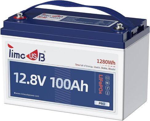 12V 100Ah LiFePO4 Battery, 4000+ Deep Cycle Lithium Battery, Built-in 100A BMS, Ideal for Trolling Motor, RV, Solar Panel Systems, and Off-Grid Power Solutions in Saudi Arabia