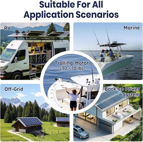 12V 100Ah LiFePO4 Battery, 4000+ Deep Cycle Lithium Battery, Built-in 100A BMS, Ideal for Trolling Motor, RV, Solar Panel Systems, and Off-Grid Power Solutions in Saudi Arabia