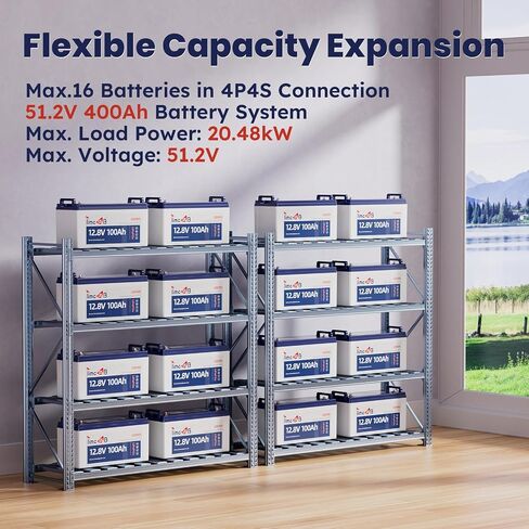 12V 100Ah LiFePO4 Battery, 4000+ Deep Cycle Lithium Battery, Built-in 100A BMS, Ideal for Trolling Motor, RV, Solar Panel Systems, and Off-Grid Power Solutions in Saudi Arabia