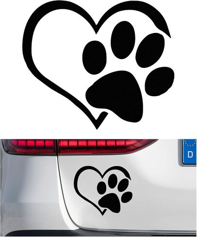 Pet Dog Paw Print ، Love Heart Dog Paw مختومة ، ديكور نافذة ، ديكور ، ملصقات PAW لطيفة للسيارات Windows Window Laggage ، إكسسوارات السيارة الخارجية (ملونة) in Saudi Arabia