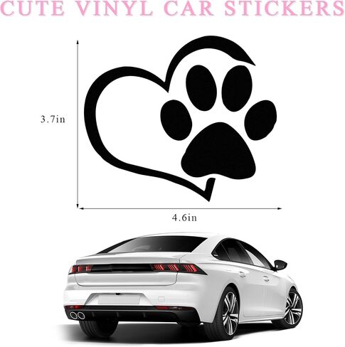 Pet Dog Paw Print ، Love Heart Dog Paw مختومة ، ديكور نافذة ، ديكور ، ملصقات PAW لطيفة للسيارات Windows Window Laggage ، إكسسوارات السيارة الخارجية (ملونة) in Saudi Arabia