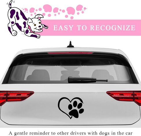Pet Dog Paw Print ، Love Heart Dog Paw مختومة ، ديكور نافذة ، ديكور ، ملصقات PAW لطيفة للسيارات Windows Window Laggage ، إكسسوارات السيارة الخارجية (ملونة) in Saudi Arabia