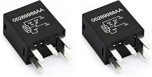 Automotive Relays 2 Packs 05269988AA Relay Compatible with Chrysler Compatible with Dodge Compatible with Jeep Compatible with Plymouth 5 Pins 12V 10A in Saudi Arabia