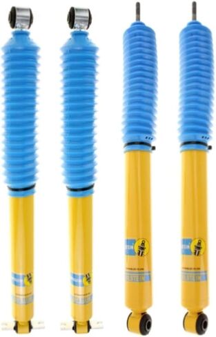 Bilstein 4600 Series مجموعة من صدمات الأنابيب الأمامية والخلفية تناسب 2007 2017 Wrangler with 0 "Lift | Comfort Ride | Trendsauto Decal | 24-141727 24-141734 in Saudi Arabia