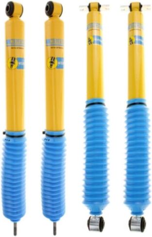 Bilstein 4600 Series مجموعة من صدمات الأنابيب الأمامية والخلفية تناسب 2007 2017 Wrangler with 0 "Lift | Comfort Ride | Trendsauto Decal | 24-141727 24-141734 in Saudi Arabia
