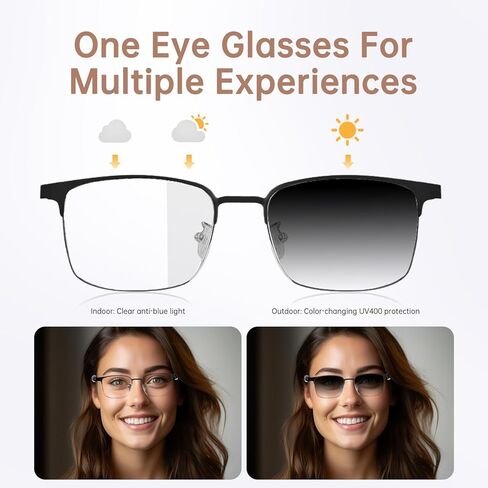 Bluetooth Audio Smart Blue Light Glasses for Men & Women, Blue Light Filtering & Open Ear Sound Smart Glasses with Mic & Speakers - Touch & Voice Assistant Compatible for Office,Music,Answering Calls in Kuwait