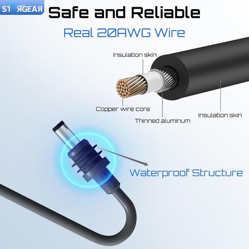 Starlink Mini Cable 6.5FT, 20AWG Replacement Starlink Mini DC Power Cable Starlink Mini Accessories, Starlink Power Cord Outdoor in Kuwait