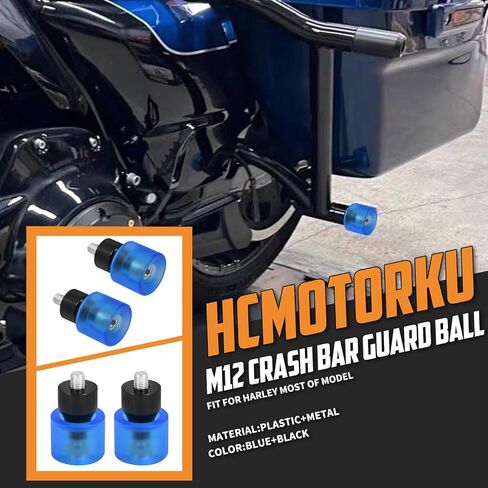 Engine Guard Highway Crash Bar + Blue Decorative Wheel Fit for Harley Touring 09-13 in Saudi Arabia
