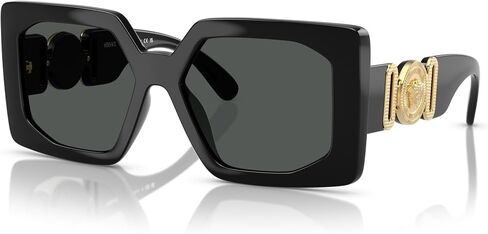 Versace Woman Sunglasses Black Frame, Dark Grey Lenses, 55MM in Saudi Arabia