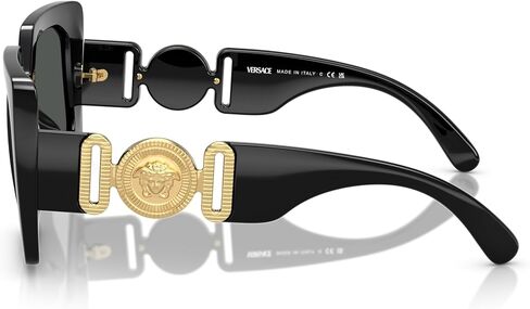 Versace Woman Sunglasses Black Frame, Dark Grey Lenses, 55MM in Saudi Arabia