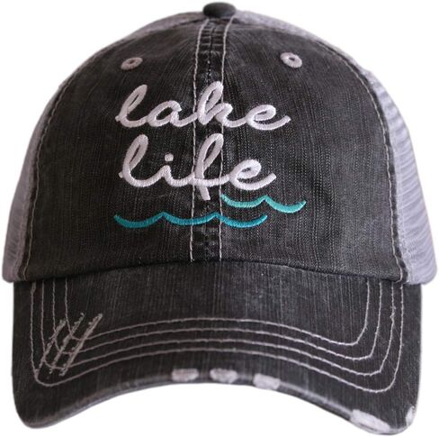 Katydid Lake Life Baseball Cap - قبعة سائق شاحنة للنساء - قبعة شمس لطيفة أنيقة in Saudi Arabia