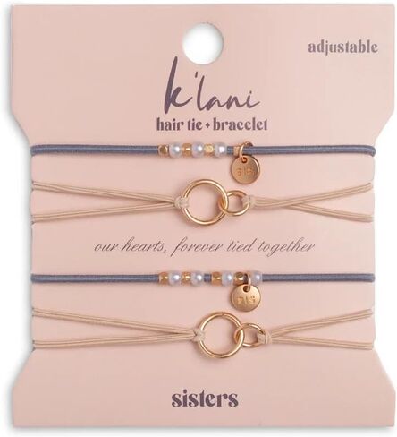 أساور K'lani Boho Hair Tie For Mother & Daughter ، مرونة قابلة للتعديل مع السحر ، حاملي ذيل حصان بدون دقة ، أساور أنيقة للشعر الكثيف والرقيق ، الأنيق ، العصري والعملي ، مجموعة هدايا مثالية من 2 in Kuwait