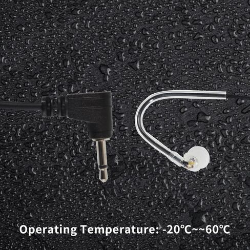 UAYESOK 3.5mm Listen Only Earpiece for Radio Speaker Mic, Balanced Armature Driver, Police Security Law Enforcement Surveillance Headset, Covert & Compact & All Day Use & Clear Audio in Saudi Arabia