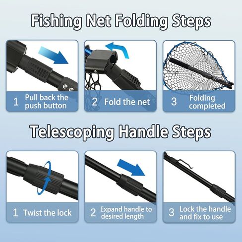 Fishing net (Retractable 19.68, Blue, 48in) in Saudi Arabia