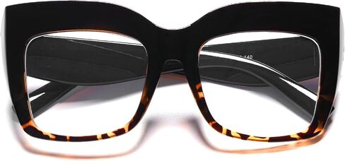 Oversized Thick Reading Glasses, Extra Large Bule Light Blocking Reader, Fashion Big Frame Anti Glare/UV Eyewear in Saudi Arabia