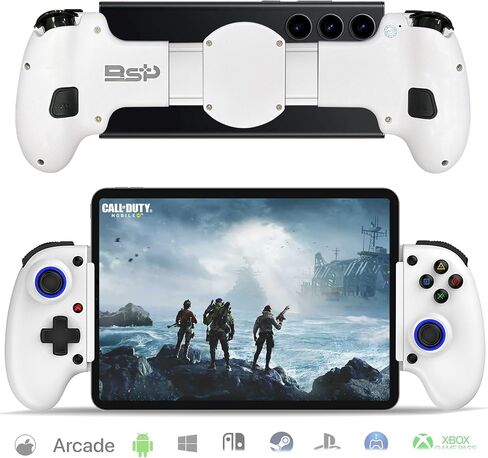 arVin Mobile Gaming Controller for iPhone/iPad/Android/Tablet/PC/Switch/PS4, Wireless Gamepad with RGB Cooler/Hall Effect Sensing Joystick/Turbo/Back Key,for Xbox Game Pass/PS Remote Play/Steam Link in Saudi Arabia