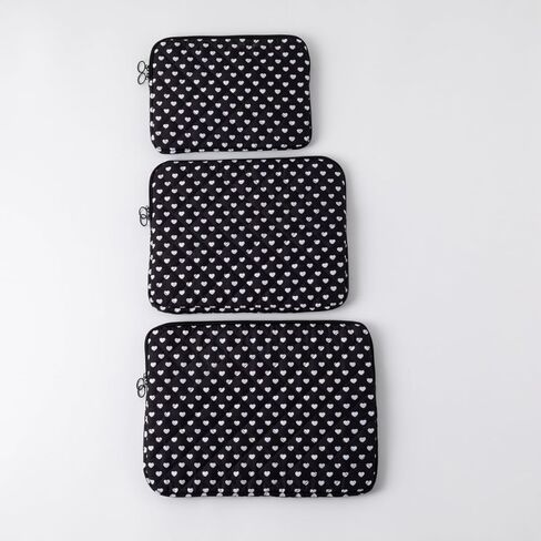 Cute Cherry Floral Laptop Sleeve Y2K Preppy Carrying Laptop Bag Cover Girly Coquette Puffy Quilted Tablet Liner Pouch (Cherry,15 inch) in Saudi Arabia