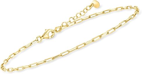 Pure Collection by Ross-Simons Italian 18kt Gold Vermeil Paper Clip Link Anklet. 9 inches in Saudi Arabia