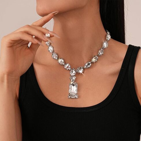 قلادة بلينغ رينستون قلادة Y للنساء مبالغ فيه in Kuwait