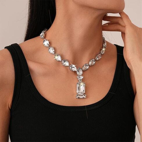 قلادة بلينغ رينستون قلادة Y للنساء مبالغ فيه in Kuwait