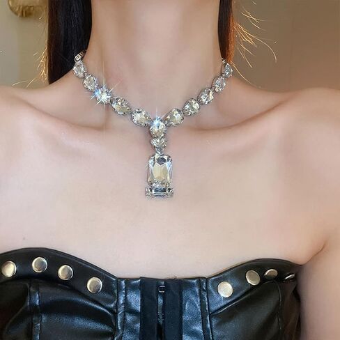 قلادة بلينغ رينستون قلادة Y للنساء مبالغ فيه in Kuwait