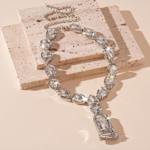 قلادة بلينغ رينستون قلادة Y للنساء مبالغ فيه in Kuwait