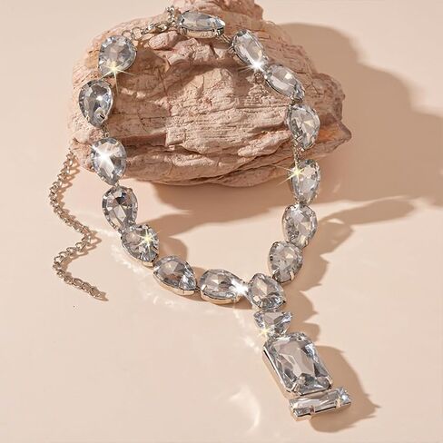 قلادة بلينغ رينستون قلادة Y للنساء مبالغ فيه in Kuwait