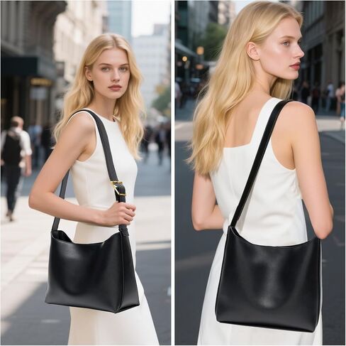 Bucket Bags for Women Medium Vegan Leather Tote with Adjustable Strap Small Pouch Designer Handbags Travel Work Purse in Kuwait