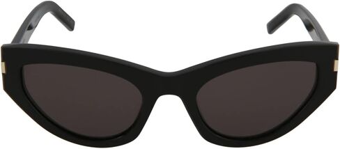 نظارة Saint Laurent Cat Eye Sunglasses أسود أسود رمادي نظارات فاخرة مصنوعة في إيطاليا أسيتات مصمم إطار الأزياء للرفاهية اليومية in Saudi Arabia