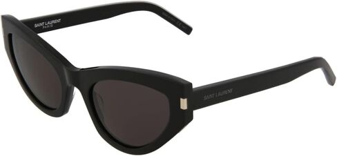 نظارة Saint Laurent Cat Eye Sunglasses أسود أسود رمادي نظارات فاخرة مصنوعة في إيطاليا أسيتات مصمم إطار الأزياء للرفاهية اليومية in Saudi Arabia