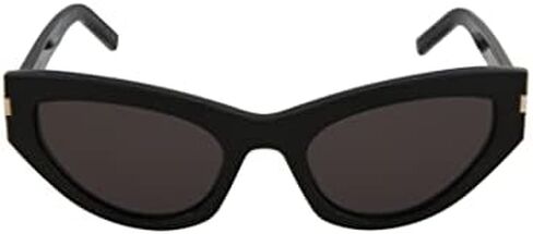 نظارة Saint Laurent Cat Eye Sunglasses أسود أسود رمادي نظارات فاخرة مصنوعة في إيطاليا أسيتات مصمم إطار الأزياء للرفاهية اليومية in Saudi Arabia
