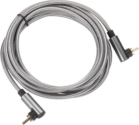 DMiotech 90 Degree RCA Cable 5ft, RCA Right Subwoofer Cable Digital Coaxial Stereo Audio Cord for Home Theater, HDTV, Speakers, Amplifiers in Saudi Arabia