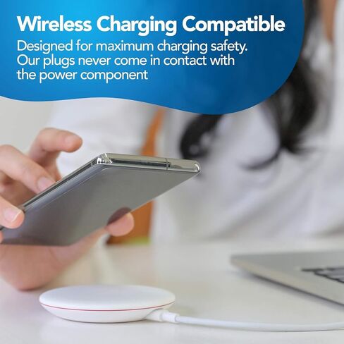 سدادات غبار USB-C من PortPlugs (5 أزواج) متوافقة مع iPhone 16 وSamsung Galaxy S24-S8 وPixel ومنافذ شحن من النوع C، وتتضمن أغطية سماعات الرأس وأدوات SIM وفرشاة تنظيف (شفاف) in Saudi Arabia