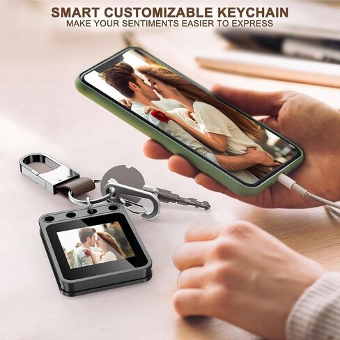 e-ink keychain ، سلسلة مفاتيح الصور ، سلاسل المفاتيح المخصصة مع الصورة ، AGs للحصول على معلومات قابلة للتغيير/نص/اتصال لإكسسوارات Stanley ، مع التتبع والموقع. in Kuwait
