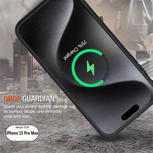Battery Case for iPhone 15 , Newest 10000mAh Rechargeable Portable Charging Case with Wireless Charging Compatible for iPhone 15 (6.1 inch) with Carplay Extended Battery Pack Charger Case (Black) in Saudi Arabia