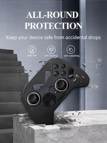 Silicone Case for FLYDIGI Vader 4 Pro PC Controller,Full Body Soft Silicone Handheld Game Console Drop-Proof Protector Case with Shockproof,Non-Slip,Anti-Collision,Blue. in Kuwait