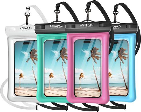 NEPHI IP68 Waterproof Phone Pouch 2 Pack-Up to 7.0"，Adjustable Neck Lanyard Floating Waterproof Phone Case for iPhone,Phone Dry Bags for Vacation Beach Pool Travel Essentials（Black+White） in Saudi Arabia