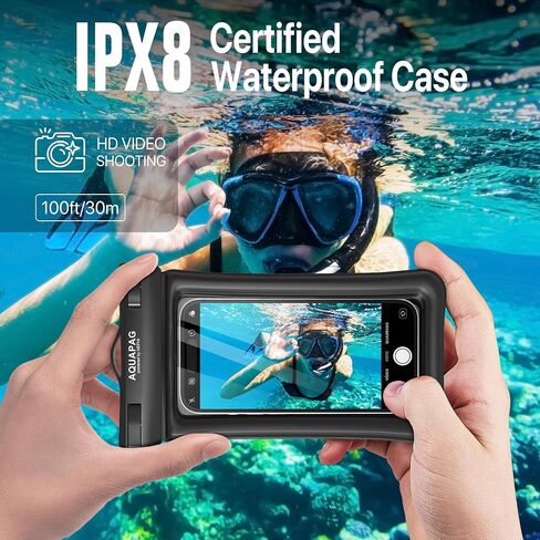 NEPHI IP68 Waterproof Phone Pouch 2 Pack-Up to 7.0"，Adjustable Neck Lanyard Floating Waterproof Phone Case for iPhone,Phone Dry Bags for Vacation Beach Pool Travel Essentials（Black+White） in Saudi Arabia