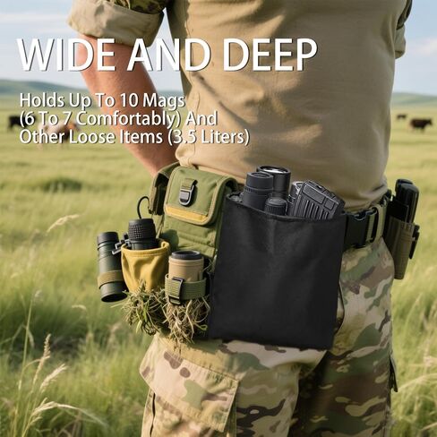 High Capacity Tactical Molle Dump Pouch - Easy to Use Extremely Durable and Compact Design Lightweight for Quick Deployment Perfect for Belt Vest or Backpack Mounting in Saudi Arabia