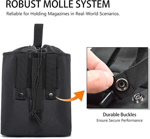 High Capacity Tactical Molle Dump Pouch - Easy to Use Extremely Durable and Compact Design Lightweight for Quick Deployment Perfect for Belt Vest or Backpack Mounting in Saudi Arabia