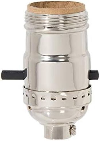مقبس نحاسي B&P Lamp®، تشطيب مصقول ومطلي، خاصية الدفع، وظيفة التشغيل/الإيقاف، غلاف خيط Uno in Kuwait