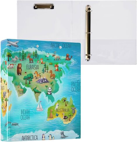 3 Ring Binder 1.5 Inch Binders Strawberry Flower Bow Binder Organizer Fashion View Binder with 2 Pockets for Home Office Supplies in Kuwait