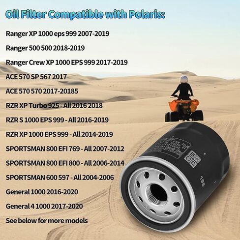 2540086 2540122 استبدال مرشح الزيت لـ Polaris Ranger 500 570 700 800 900 1000 Sportsman 600 700 800 900 ATV Crew XP General 1000 Ace 150 500 570 900 RZR S 800 RZR 4 800 900 2540006 (6pcs) in Saudi Arabia