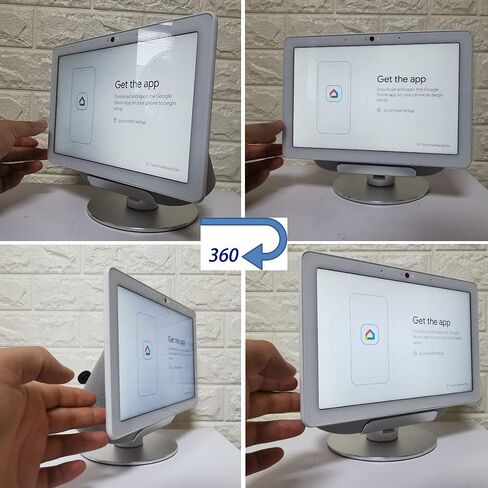 Stand only Made for Google Nest Hub Max, Adjustable Aluminum Swivel Stand with Google nest hub max 10" Smart Display - Horizontal 360 Rotation Longitudinal Angle Change (Black) in Saudi Arabia