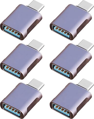 10 Pack Up to 10Gbps/120W Usbc to USB Adapter,USA to USB-c adopters,U sb to USB C Connector,Type C Male to a Female Adapter for Charger,Phone 15/16, PC, Laptop, Tablet, Keyboard etc, Navy Blue in Kuwait