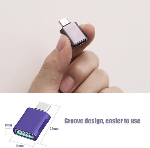 10 Pack Up to 10Gbps/120W Usbc to USB Adapter,USA to USB-c adopters,U sb to USB C Connector,Type C Male to a Female Adapter for Charger,Phone 15/16, PC, Laptop, Tablet, Keyboard etc, Navy Blue in Kuwait