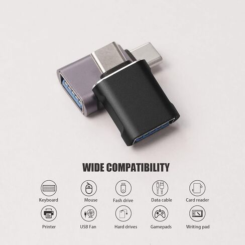 10 Pack Up to 10Gbps/120W Usbc to USB Adapter,USA to USB-c adopters,U sb to USB C Connector,Type C Male to a Female Adapter for Charger,Phone 15/16, PC, Laptop, Tablet, Keyboard etc, Navy Blue in Kuwait
