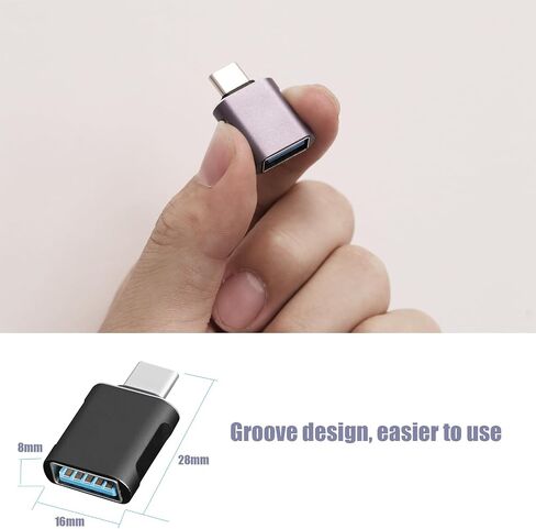10 Pack Up to 10Gbps/120W Usbc to USB Adapter,USA to USB-c adopters,U sb to USB C Connector,Type C Male to a Female Adapter for Charger,Phone 15/16, PC, Laptop, Tablet, Keyboard etc, Navy Blue in Kuwait
