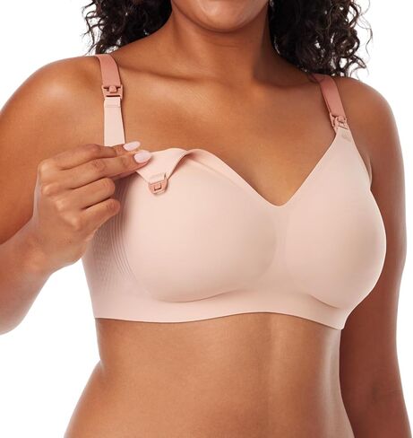 Momcozy Nursing Bras for Breastfeeding, 3.0 Jelly Strip Lift Support Maternity Bra, Seamless Soft Wirefree Pregnancy Bra in Saudi Arabia