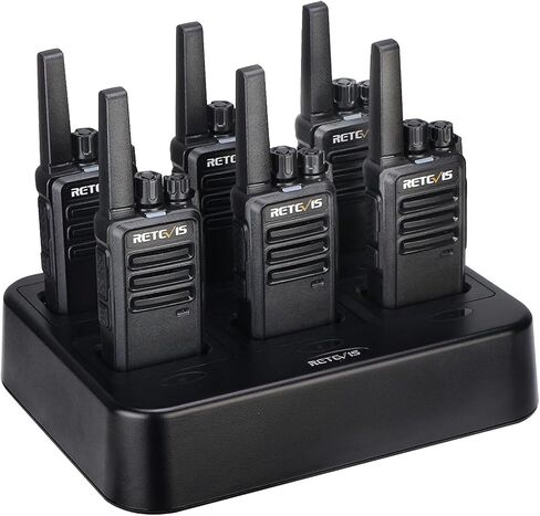 RETEVIS RT68B (3rd Genrt68) Talkies مع سماعة الأذن-16 قناة ، بطارية 30 ساعة ، الراديو في اتجاهين FRS ، شاحن 6 اتجاهات ، فوكس ، طويل المدى ، وعرة ومقاومة للماء ، للبالغين ، المدرسة ، الكنيسة (6 عبوات) in Kuwait